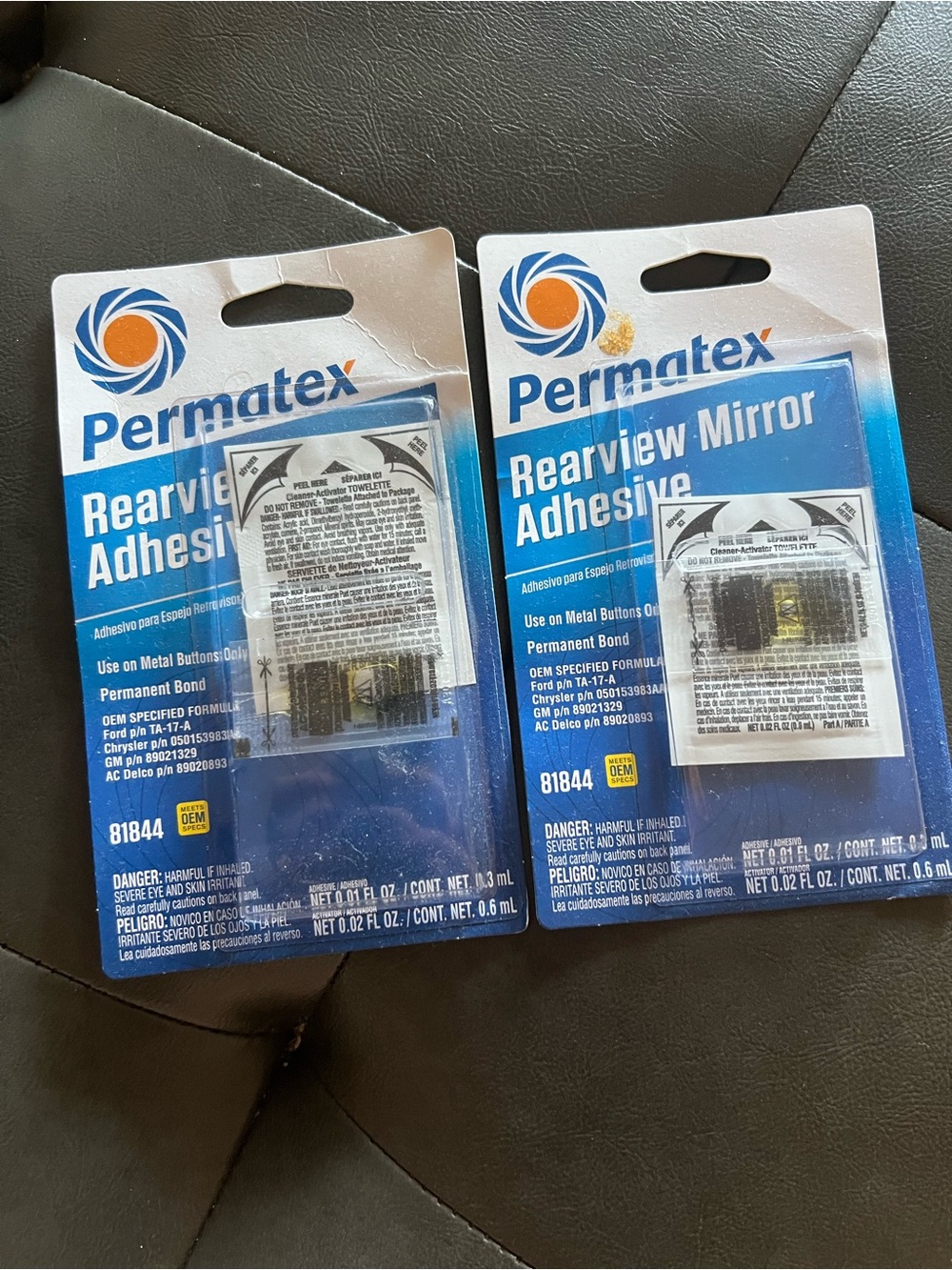 Rearview Mirror Adhesive - Blue Packaging